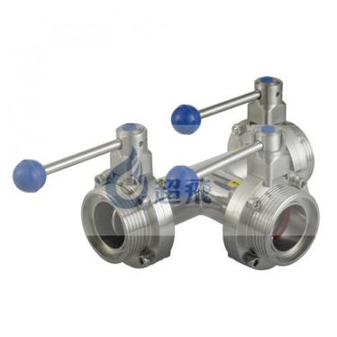 衛生級外螺紋三通蝶閥